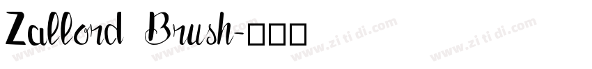 Zallord Brush字体转换